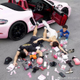 A couple partook the challenge with a child watching.